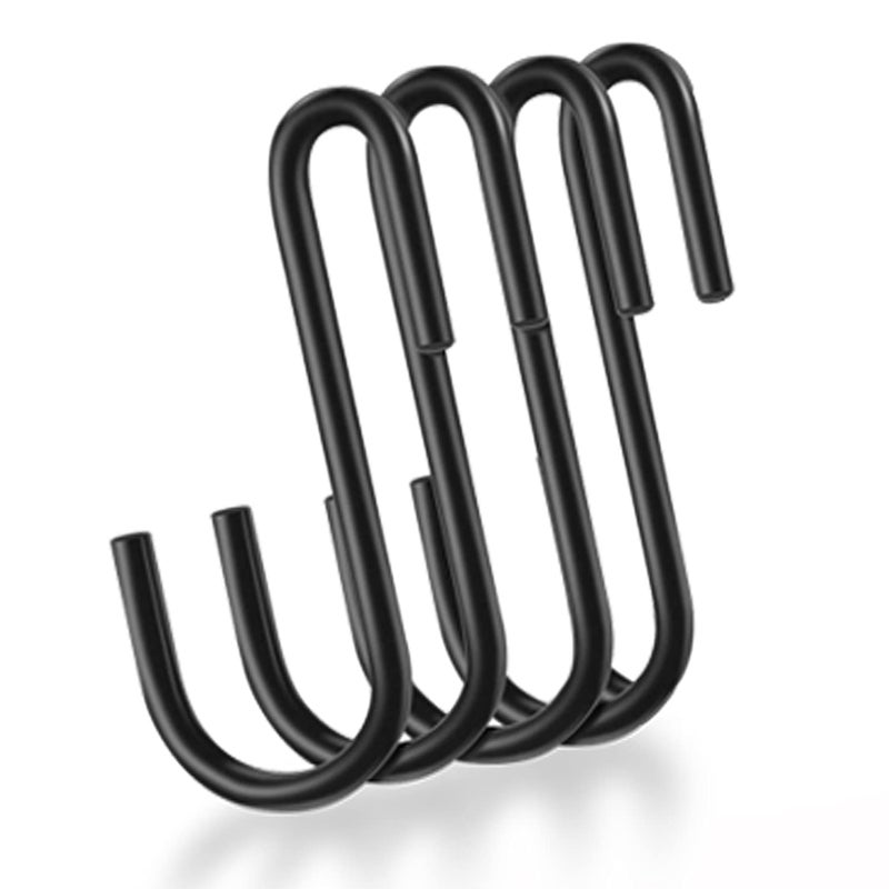 Gutapo 24 Pack Black S Shaped Hooks Small Hanging Hangers for Bathroom Bedroom Office Kitchen Garden - Image 1